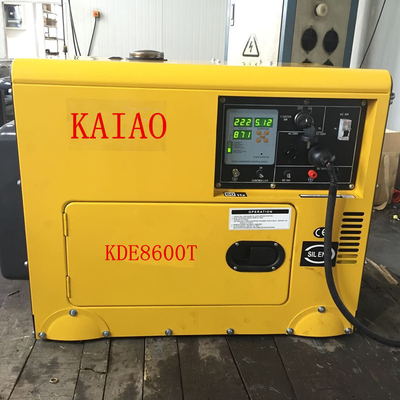KDE8600T vier Wielen de Compacte van de Diesel Snelheid Generator Industriële 3600 T/min Motor