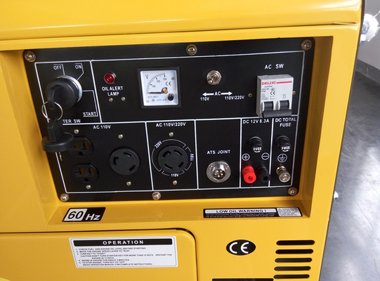6000W AC Diesel van het Enige Fase Dubbele Voltage Kleine Generators 12 Maanden Garantie