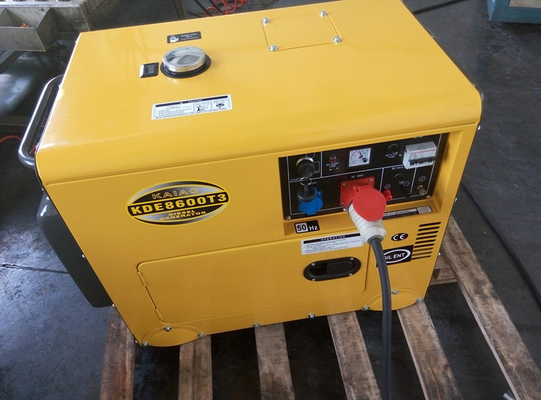Douane 7KVA 3 Fase Kleine Diesel Generators, Kleine Stille Diesel Generator