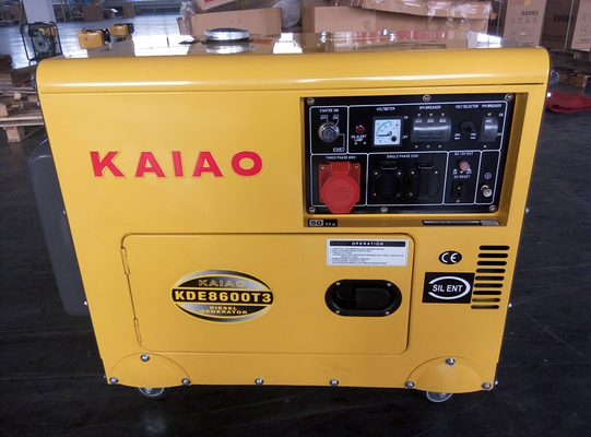 Douane 7KVA 3 Fase Kleine Diesel Generators, Kleine Stille Diesel Generator