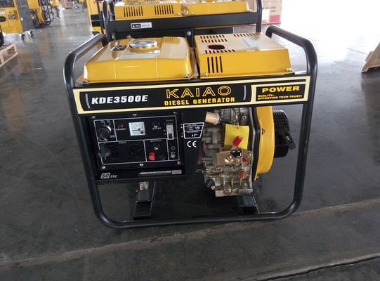 Miniatuur Elektrische Begin Diesel Generator 3000 Watts met Vier Wielen/17Ah Batterij