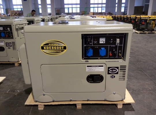 6 Diesel van kW Geluiddichte Stille Generator, Enige Cilinder Diesel Generatorreeks
