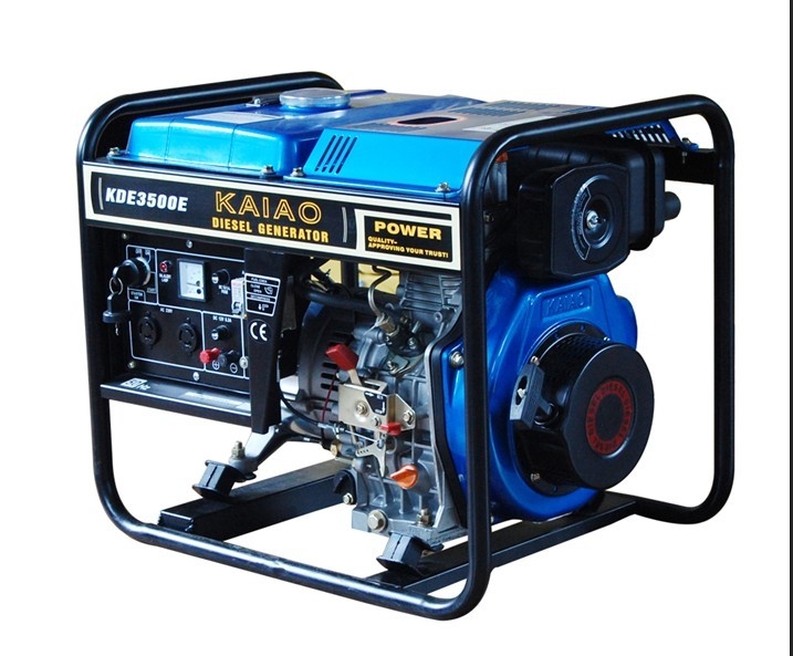 Luchtgekoelde Diesel van het Motoren Open Kader 3kw Generator met 12.5L-Brandstoftank