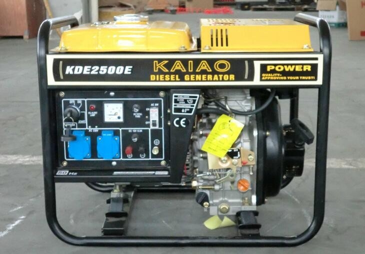 2KW elektrische Begin Draagbare Generator, Open Type Diesel Generator Modelno.kde2500e